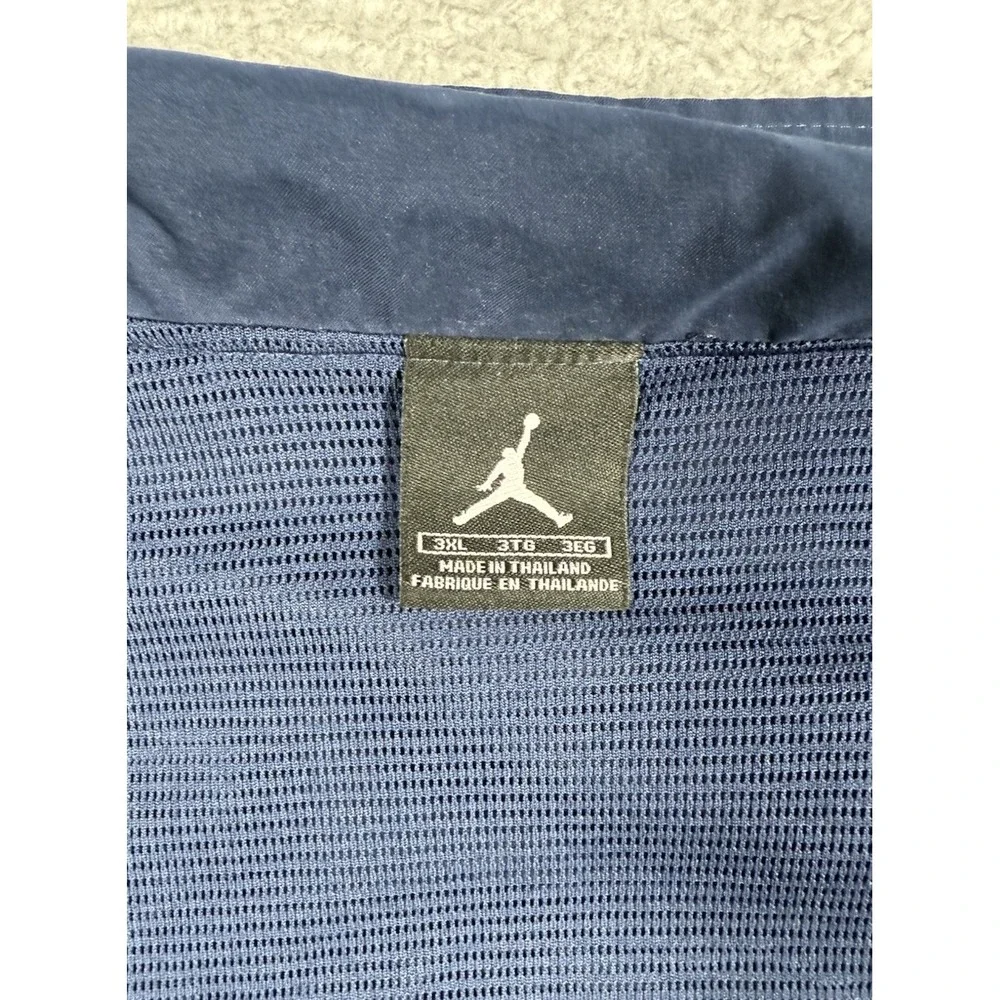 Vintage Jordan Track Windbreaker Jacket Mens 3XL Navy Blue‎ Full Zip Polyester